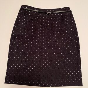 Liz Claiborne Black and White Polka Dot Pencil Skirt